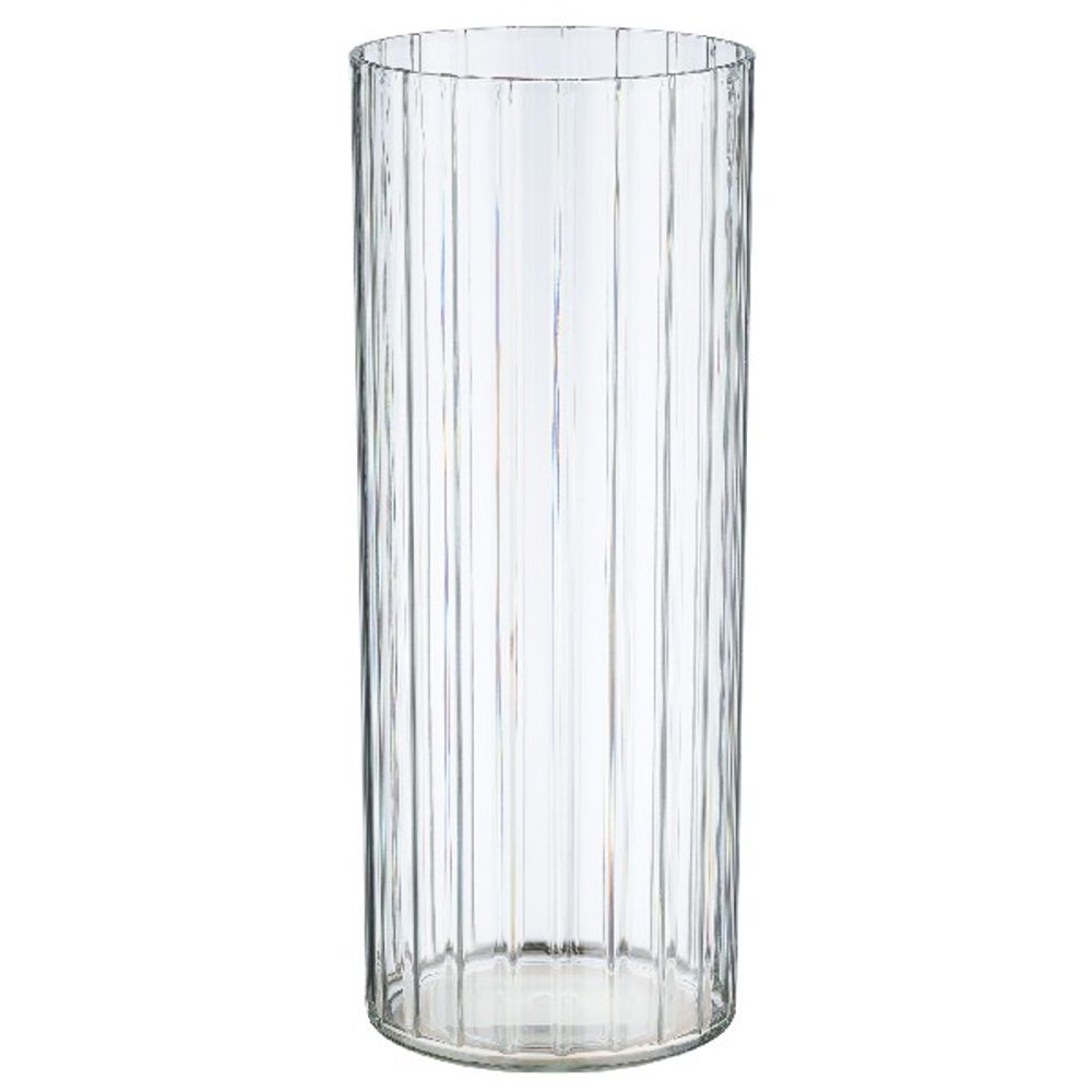 Вазон "Round relief" (пластик) D12xH30см (Прозрачный)