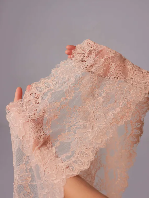 03-288 ОПТ Кружево эластичное 21 см, бежевый