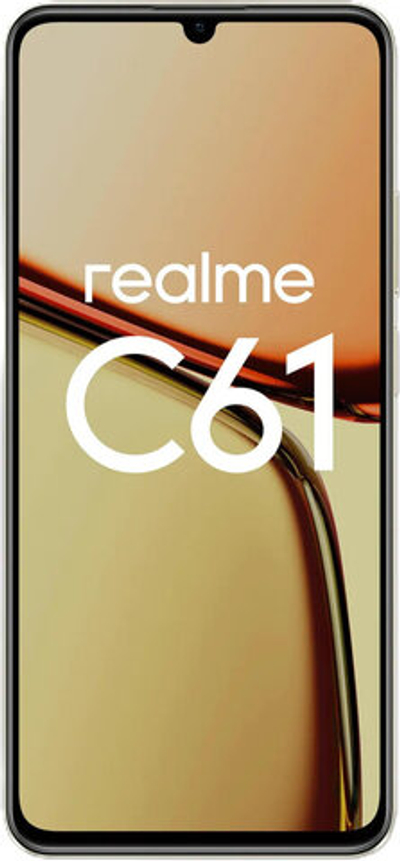 Смартфон realme C61 6/128 ГБ RMX3930, Ростест, Блестящий Золотой