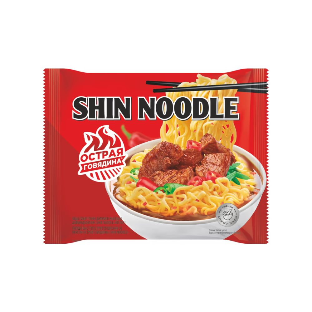Лапша Shin Noodle острая говядина 100 гр