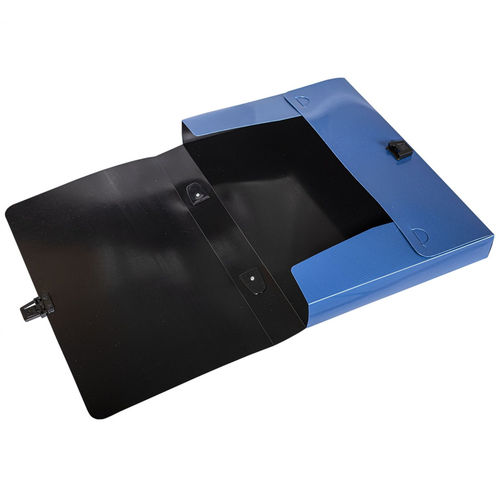 Папка-портфель на застежке Alingar, А4 360х265х40 мм, пластиковая, 800 мкм, ассорти, матовая, карман для визитки, "Flossy"