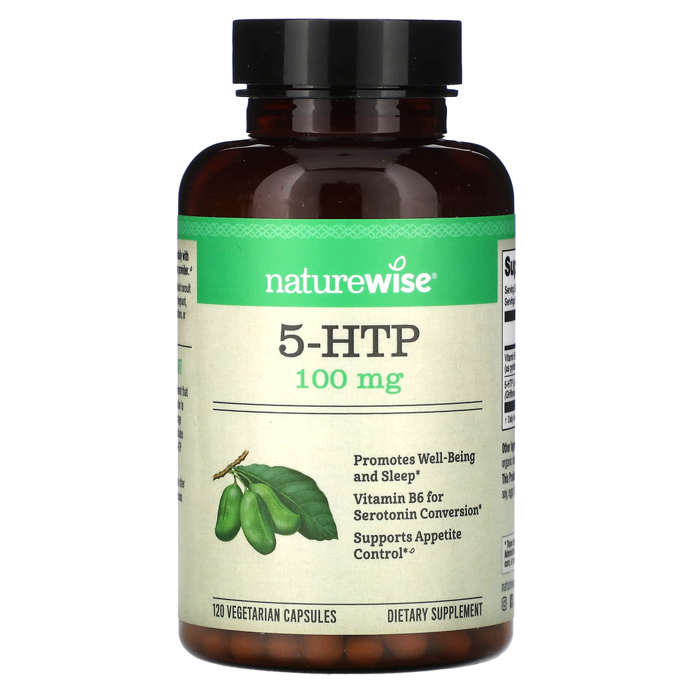 NatureWise, 5-HTP, 120 вегетарианских капсул