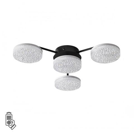 8236/4CL LEDIO LN25 000 черный, металл/акрил Люстра потолочная с ПДУ LED 55W 3000-6000К 220V DIDANA