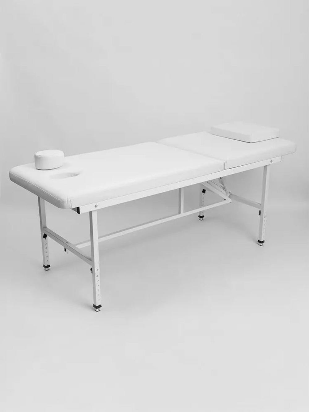 Массажный стол стационарный Massagecomplekt, с регулировкой высоты и вырезом для лица, 190/70, черный