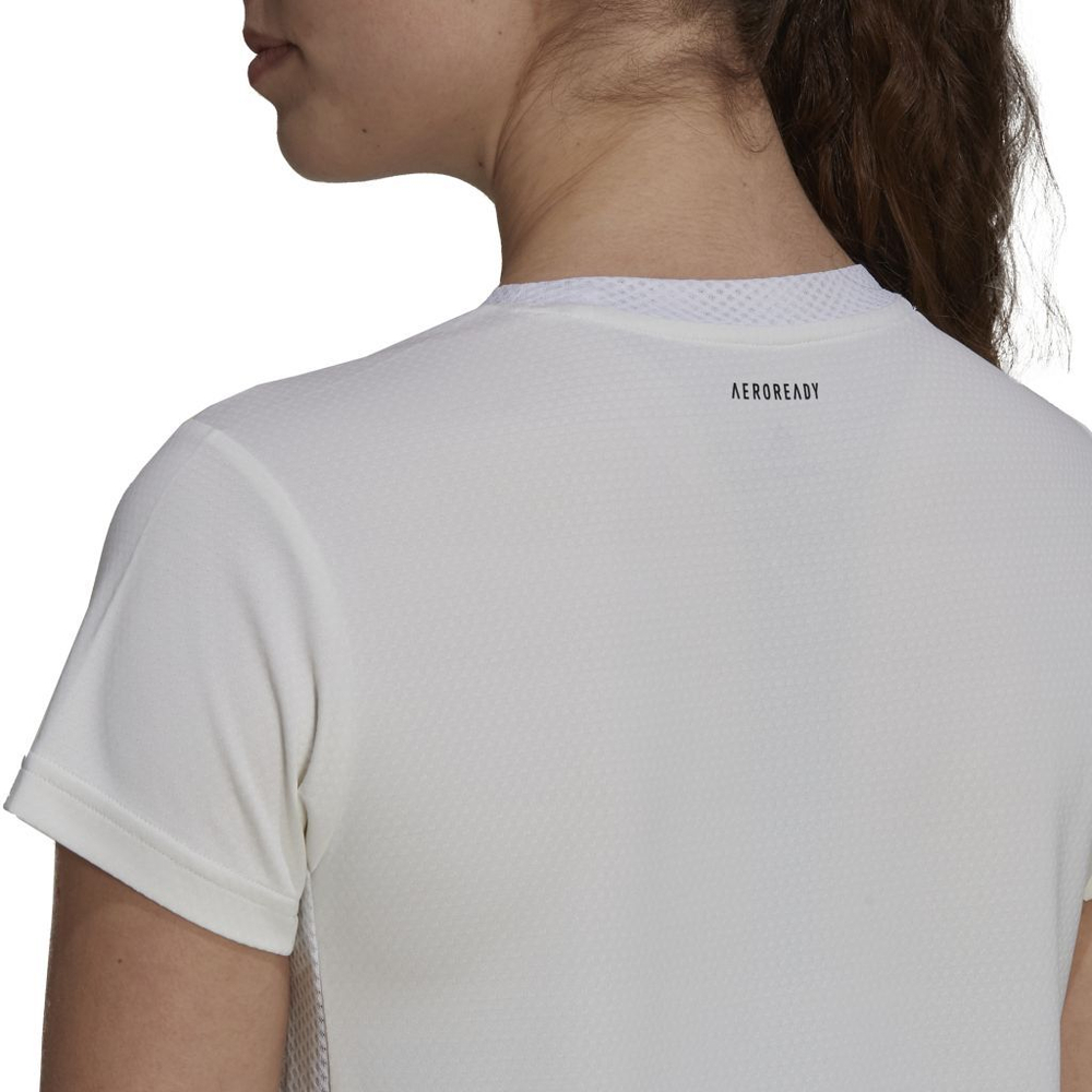 Женская теннисная футболка Adidas HEAT.RDY Tee W - white/ambient blush