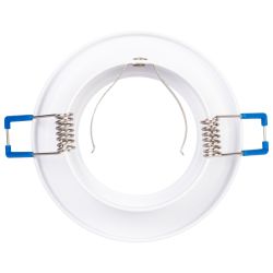 Встраиваемый светильник алюминиевый ЭРА KL107 WH/GD MR16 GU5.3 белый золото | Алюминиевые встраиваемые светильники