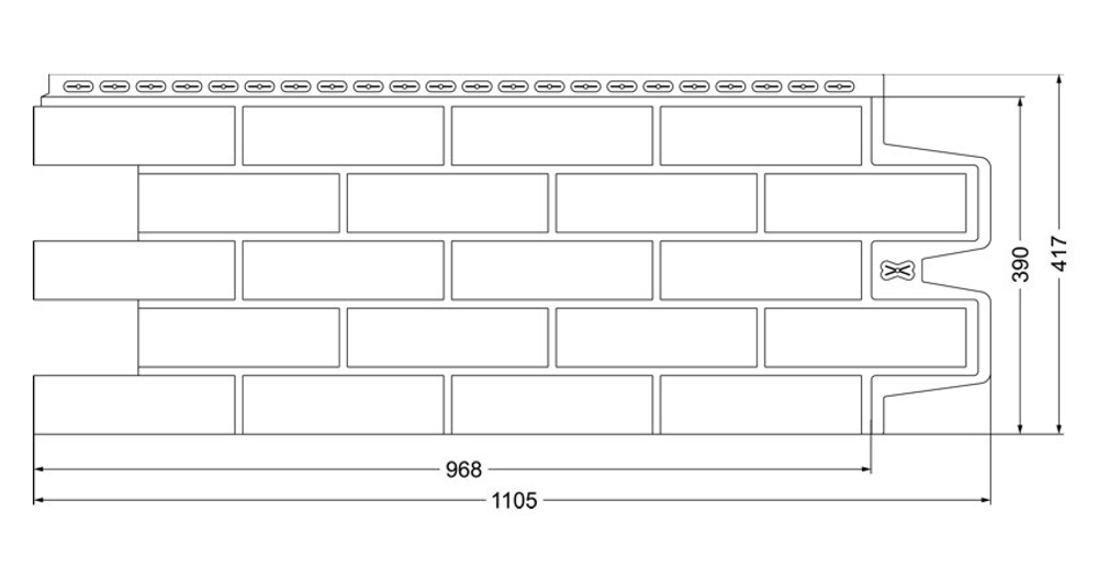 Фасадная панель Grand Line Клинкерный кирпич Элит Жженый 0.39м2