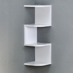 Полка настенная, 23х23х70, Дельфи, для ванной, настольная, для книг и игрушек, угловая, белый, Dipriz