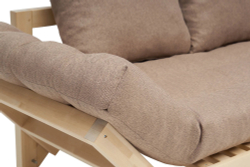 Диван кушетка Элиза, рогожка, светло-коричневый