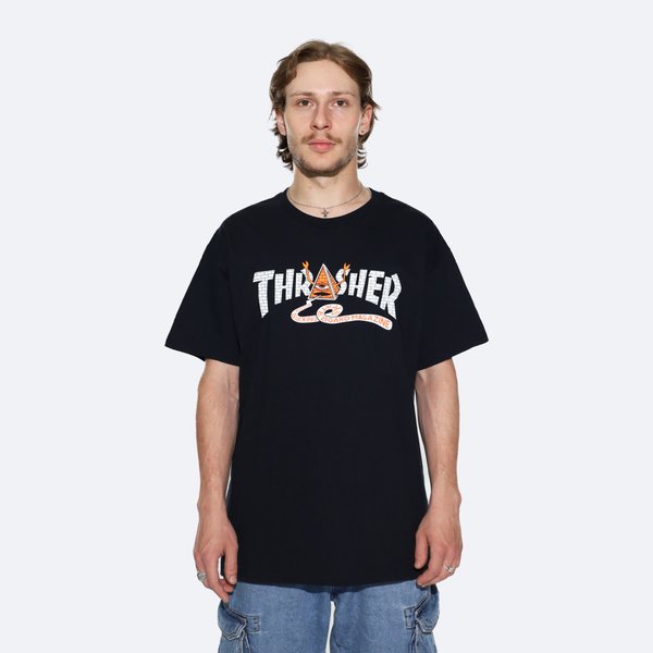 Футболка Thrasher x Toy Machine Pyramid T-Shirt (black) артикул:Ub3ZtZVegESfZ5GH9p67e0 - купить в магазине Дайс