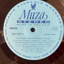 Винтажная виниловая пластинка LP Asocjacja Hagaw I Andrzej Rosiewicz (Польша 1970)