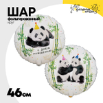 Шар Фольгированный Набор 2 шт Панды фотографичные (Ассорти)