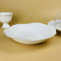 Lenardi 109-256 Круглое глубокое блюдо 26х5,5см КРОКУС ЗОЛОТО в под.уп.(х8)Фарфор