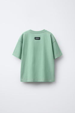 ZARA ФУТБОЛКА С ПРИНТОМ MINECRAFT © MOJANG AB. ™, ОТТЕНКИ ЗЕЛЕНОГО