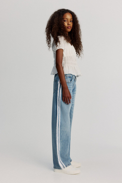 H&M Блузка из плиссированного хлопка, белый