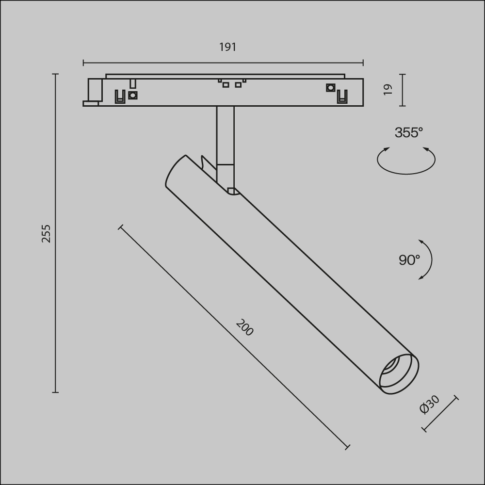 Трековый магнитный светильник Maytoni Focus T TR141-2-6W3K-M-W