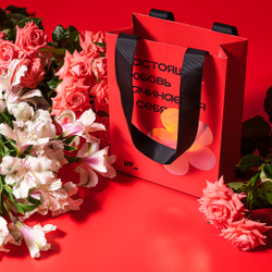 Пакет подарочный, размер S