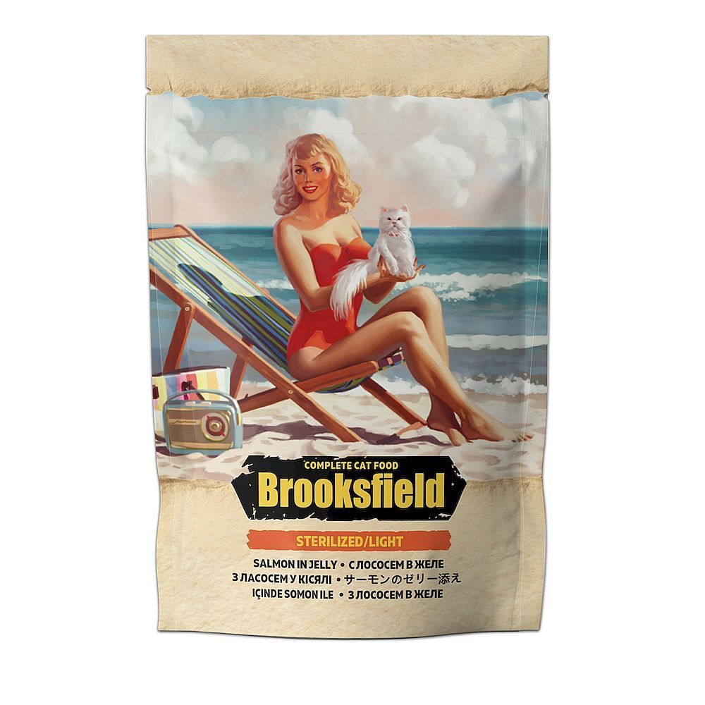 BROOKSFIELD Sterilized/Light Cat Salmon пауч для кошек 85г Лосось в желе