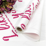 Пленка В рулоне 10 м х 58 см "I like you" (Белый)