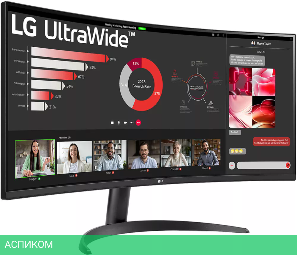 Монитор LG UltraWide 34WR50QK-B
