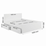 Кровать с ящиками К1.6М Мадера