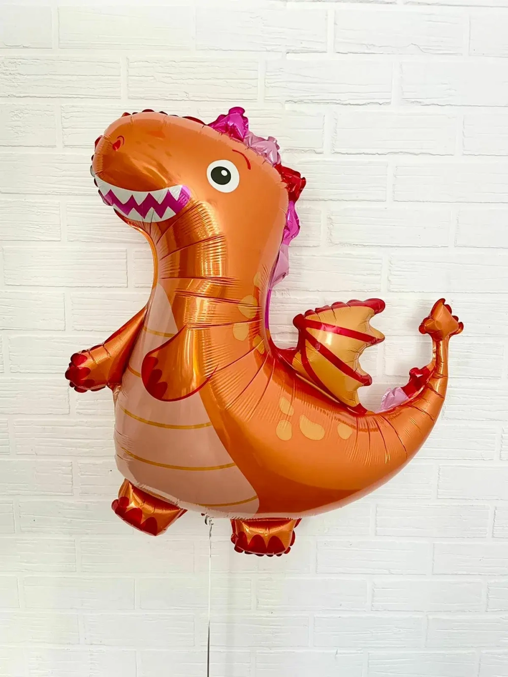 Шар (36""/91 см) Фигура, Дракон, Оранжевый, 1 шт. 500 р. Б12