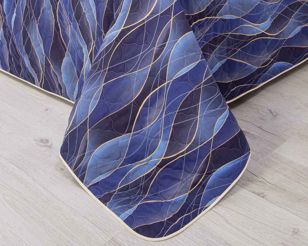 Покрывало на кровать, стеганое, поплин с размерами 215х220