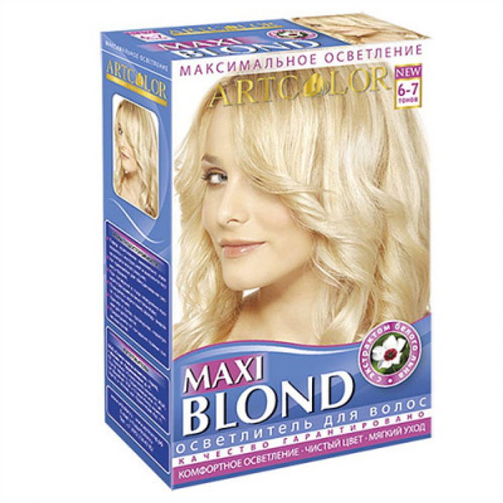 MAXI BLOND super осветлитель д/волос с экстрактом Льна 60мл