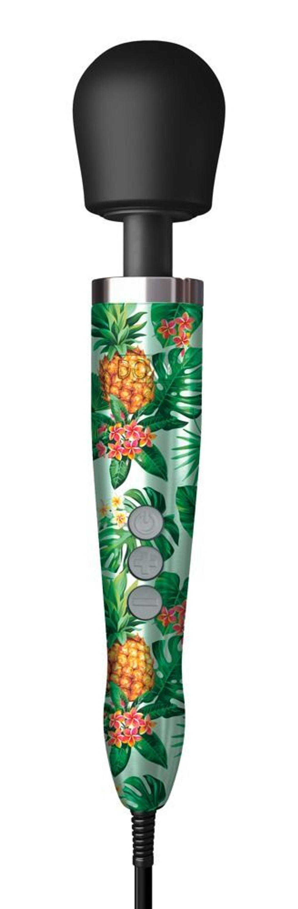 Жезловый вибратор Die Cast с принтом в виде ананасов - 37 см.