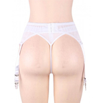 Пояс белый для чулок с ремешками на клипсах (XL-2XL)