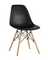 Eames Style DSW черный пластик, стальной каркас, натуральный массив бука