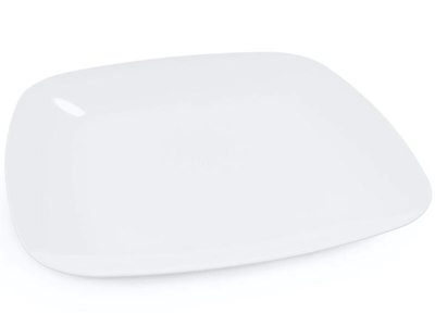 Тарелка пластиковая белая Квадро плоская