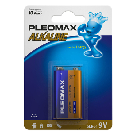 Батарейки Pleomax 6LR61-1BL Alkaline