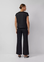 Блузка с кружевом из блестящей пряжи s.Oliver BLACK LABEL