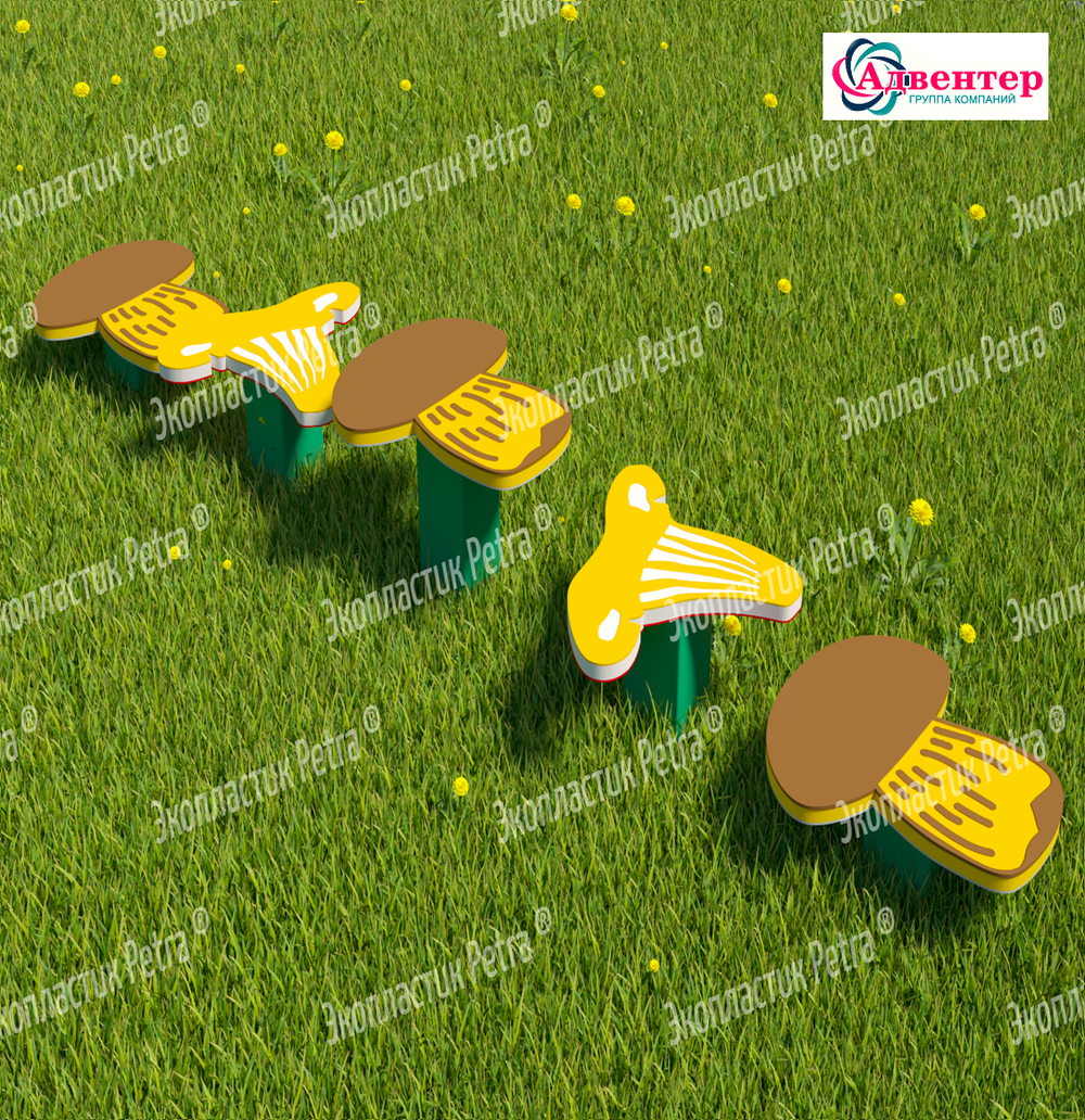 Полоса препятствий уличная из экопластика