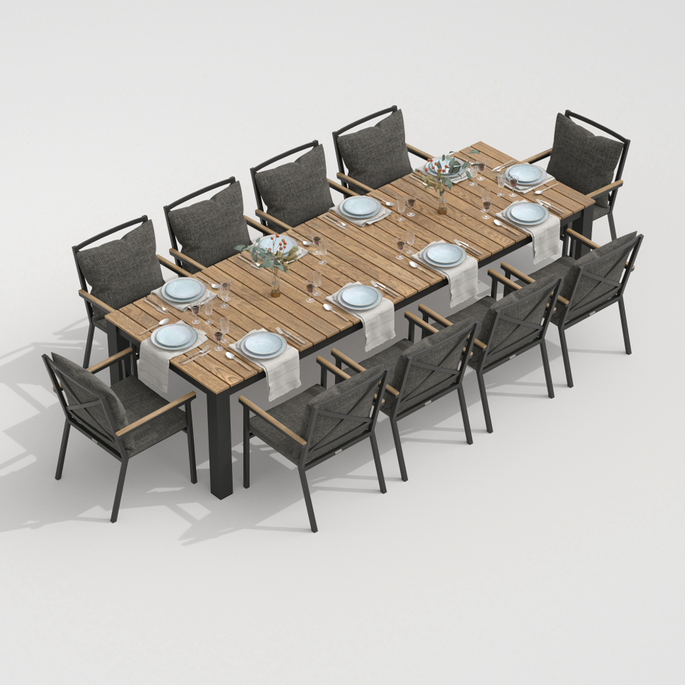 Стол обеденный ТЕЛЛА XL из тика 300x100