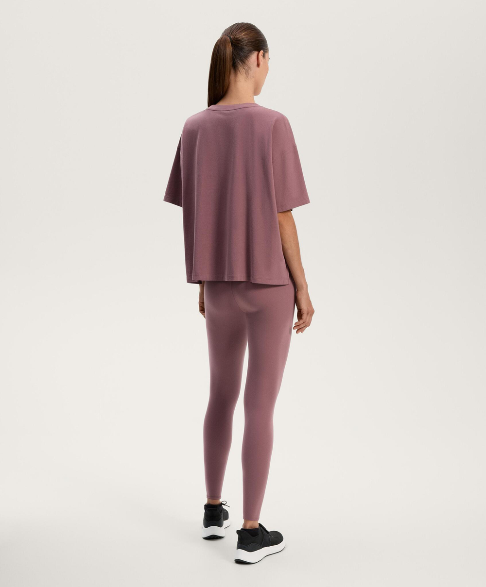 Oysho Футболка с короткими рукавами из смесового хлопка, розовый/лиловый