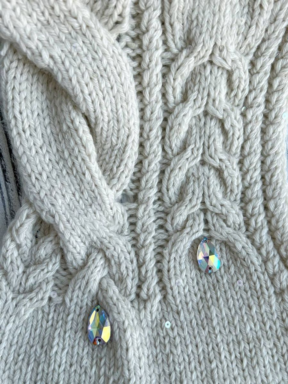 Стразы Капля пришивной для рукоделия 11х18мм 4 шт