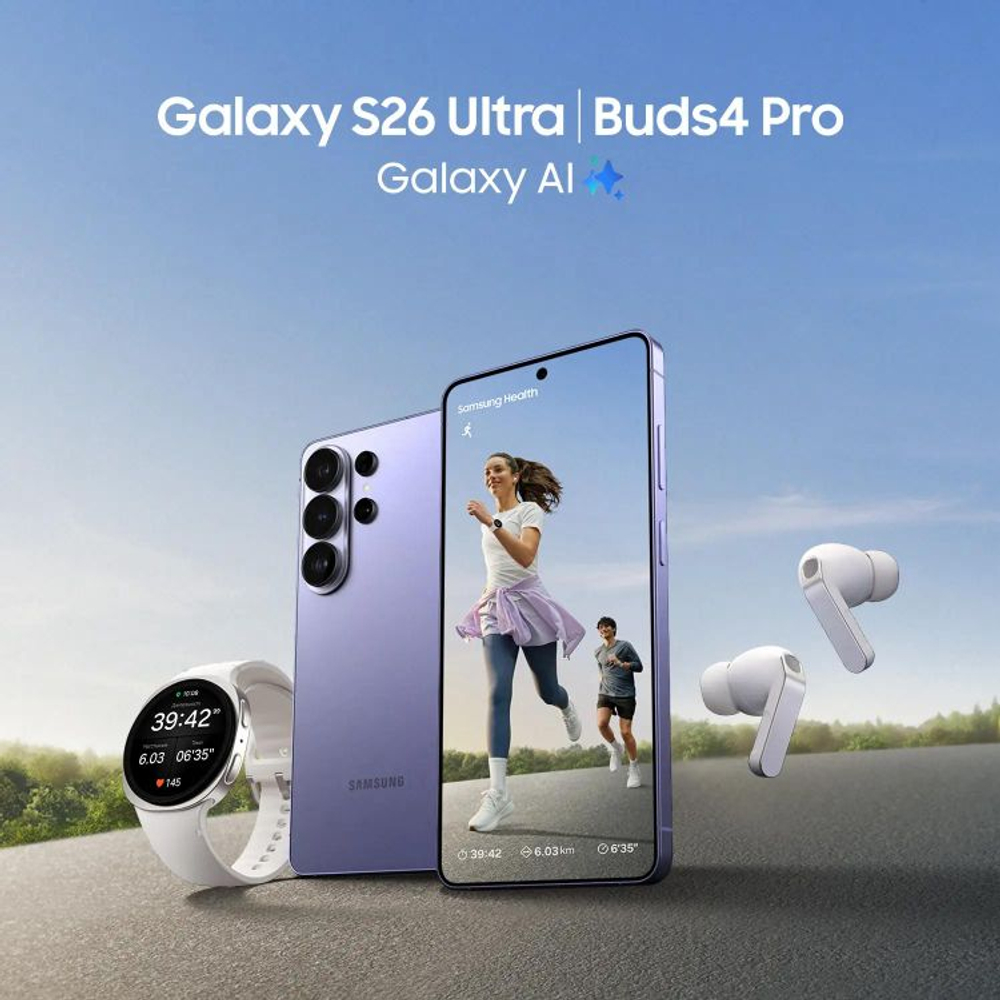 6.9" Смартфон Samsung Galaxy S26 Ultra 16/1Tb,  SM-S948B,  NFC,  AMOLED,  120Гц,  5000мAч,  черный