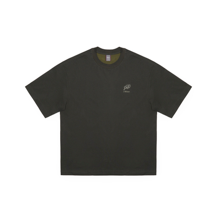Футболка Blue Monte T-Shirt with Frog, Hand, Tree, and Stone Print "Rock Ash"