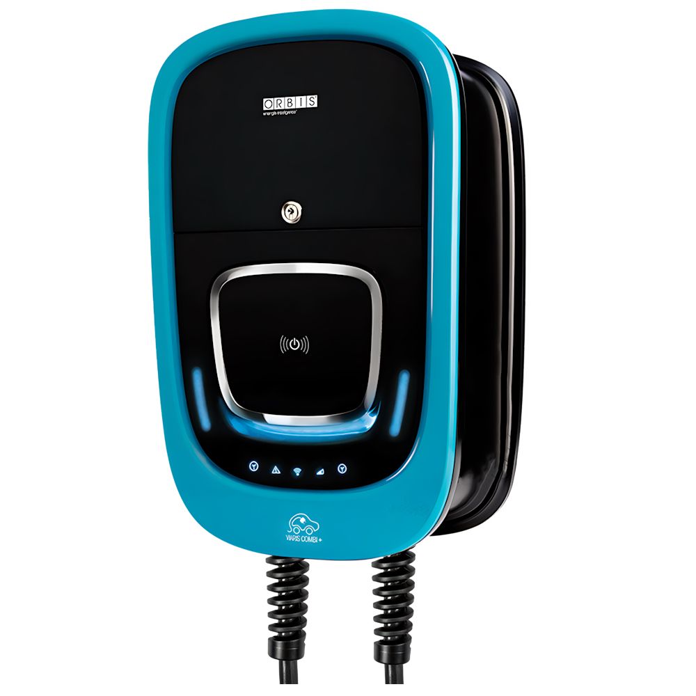 Зарядная станция Orbis VIARIS COMBI+ трехфазная, 2х22 кВт, с кабелем Т2, с розеткой T2 (OB94P72CKA2)