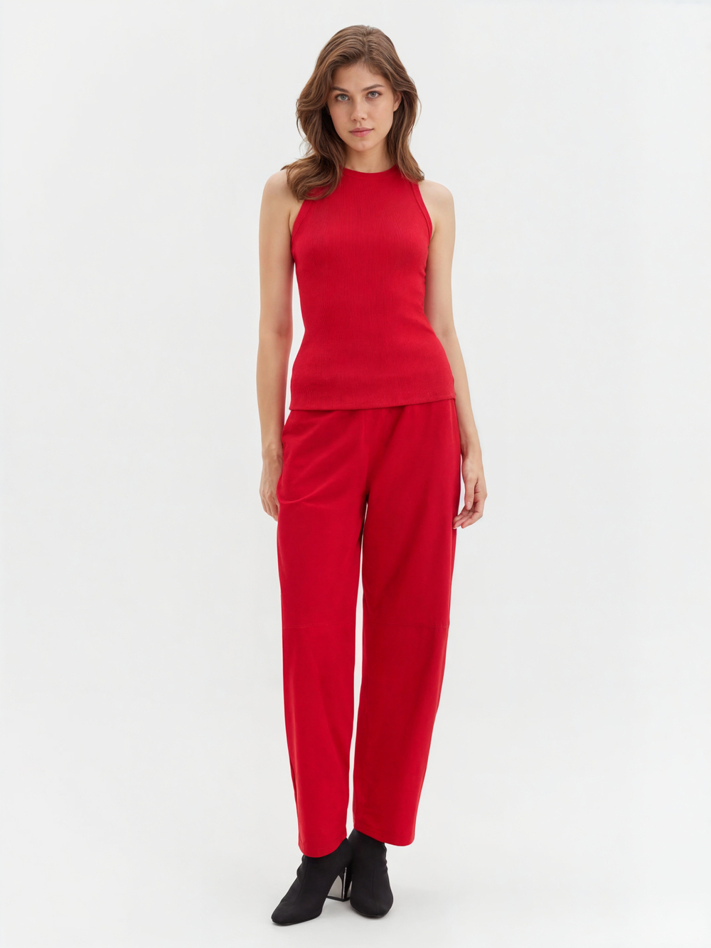 Базовый топ из эластичного хлопка