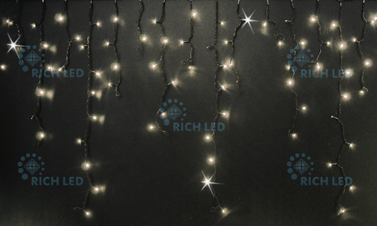Бахрома светодиодная RICH LED RL-i3*0.9F -B/WW