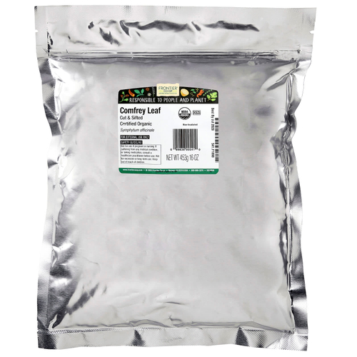 Frontier Co-op, листья органического окопника, нарезанные и просеянные, 453 г (16 унций)