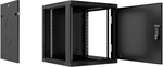 Шкаф настенный 19", 12U Cabeus SH-05F-12U60/35m-R-BK