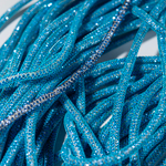 Стразовый шнур, синие кристаллы, 4мм