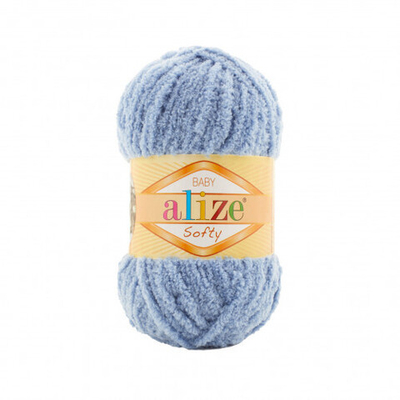 ALIZE "SOFTY" 100% Микрополиэстер, 50 гр., 115 м, Серо-голубой