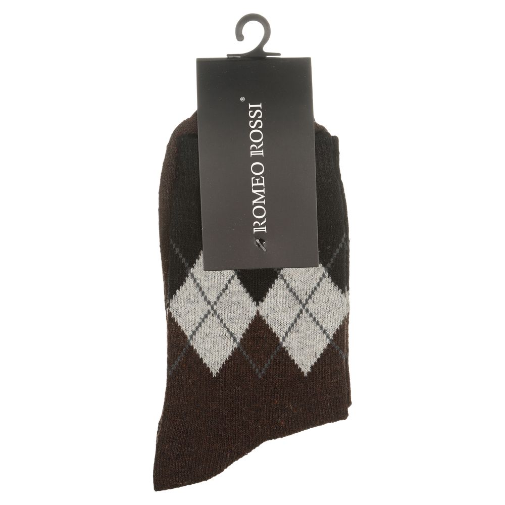 Мужские носки коричневые ROMEO ROSSI с шерстью 8045-15