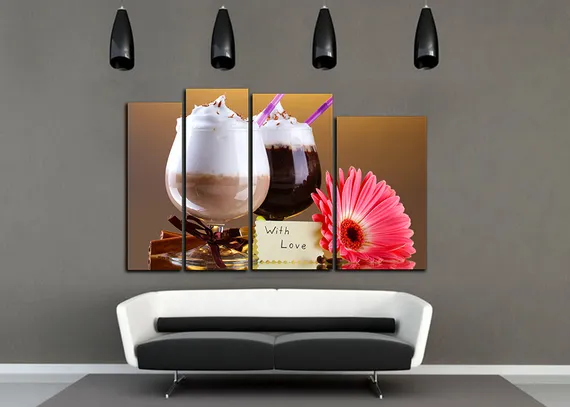 Модульная картина "Коктейль с любовью"