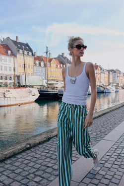 ZARA ДЖИНСЫ Z1975 BARREL В ПОЛОСКУ, ПОЛОСКИ